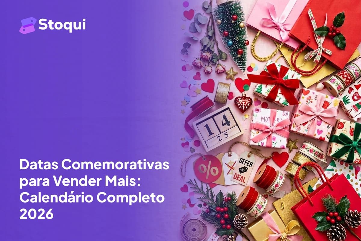 Flat lay festivo com sacolas de presentes, fitas, confetes e decorações para datas comemorativas