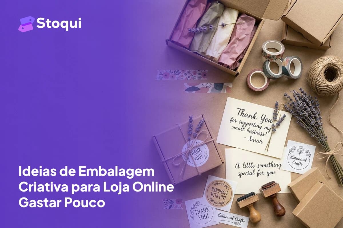 Materiais de embalagem criativa para loja online