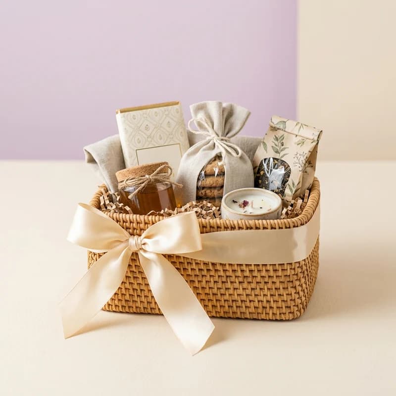 Cestas e presentes - exemplo de produto personalizado vendido com o Stoqui
