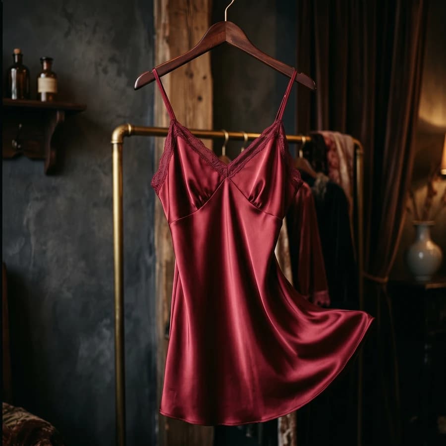 Camisola de cetim em loja de moda íntima no Stoqui