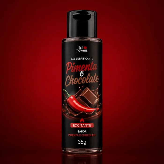 Gel lubrificante comestível sabor Pimenta e Chocolate no Stoqui
