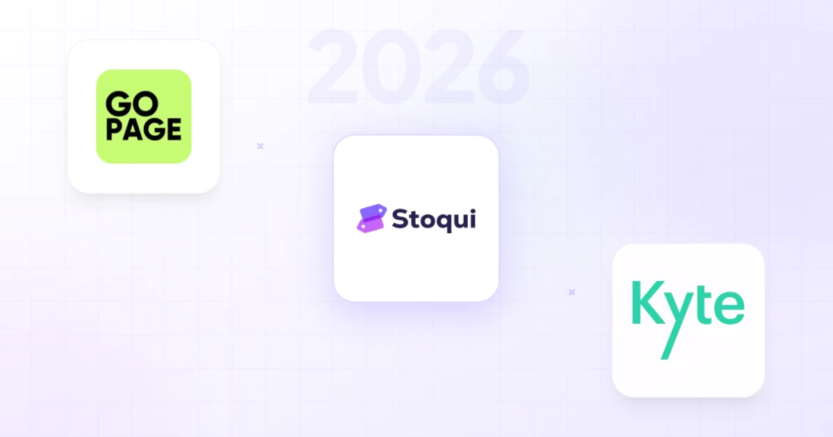 Comparativo das 6 melhores plataformas de catálogo digital em 2026 com logos Stoqui Gopage e Kyte